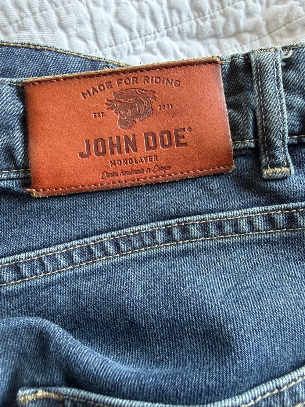 John Doe Motorbike Men’s Blue Denim Jeans - Classic Fit